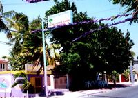 The entrance of the Apart-Hotel CAUCHO - Boca Chica - Dominican Republic